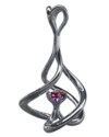 Sacred Heart – Silber mit Amethyst (4 cm)